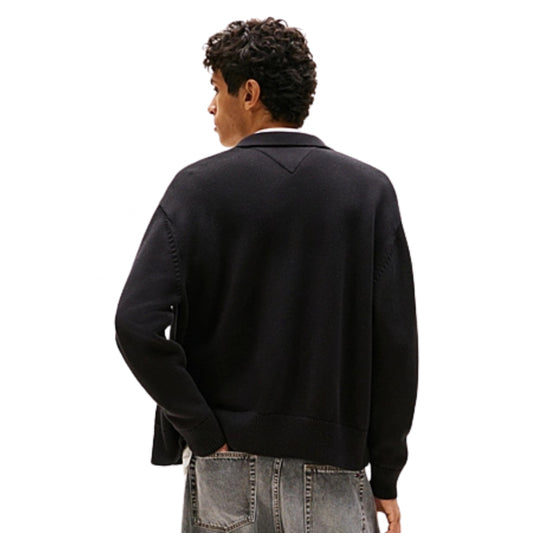 Felpa Tommy Jeans Relaxed Badge Full Zip Sweat NERO