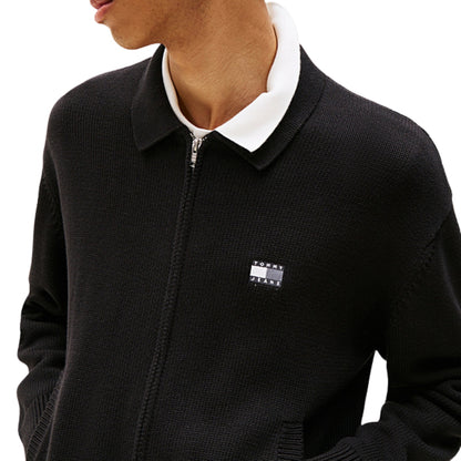 Felpa Tommy Jeans Relaxed Badge Full Zip Sweat NERO