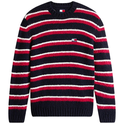 Felpa Tommy Jeans Regular Brushed Stripe Badge Swe ROSA