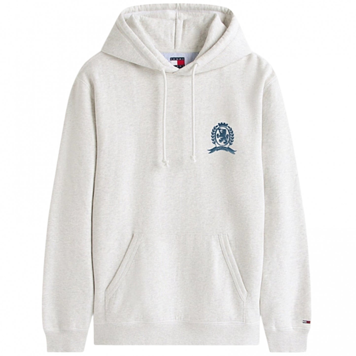 Felpa Tommy jeans Regular Washed Crest Play Hoodie GRIGIO