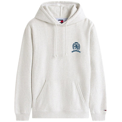 Felpa Tommy jeans Regular Washed Crest Play Hoodie GRIGIO