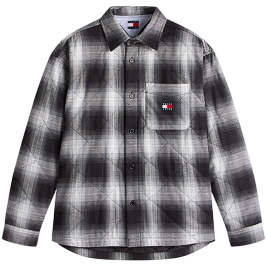 Camicia Tommy Jeans Quilted Padded Overshirt NERO