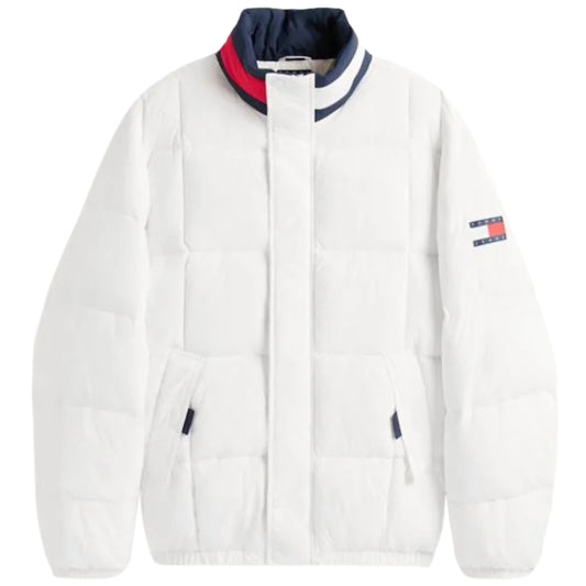 Giubbino Tommy Jeans Collar Puffer BIANCO
