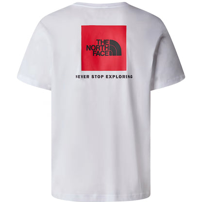 Maglietta TNF SS Box Never Stop Exploring Tee BIANCO