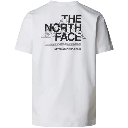 Maglietta TNF Mountain Sketch SS Tee BIANCO