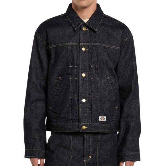 Giacca Dickies Selvedge Pleated Denim Jacket RINSED