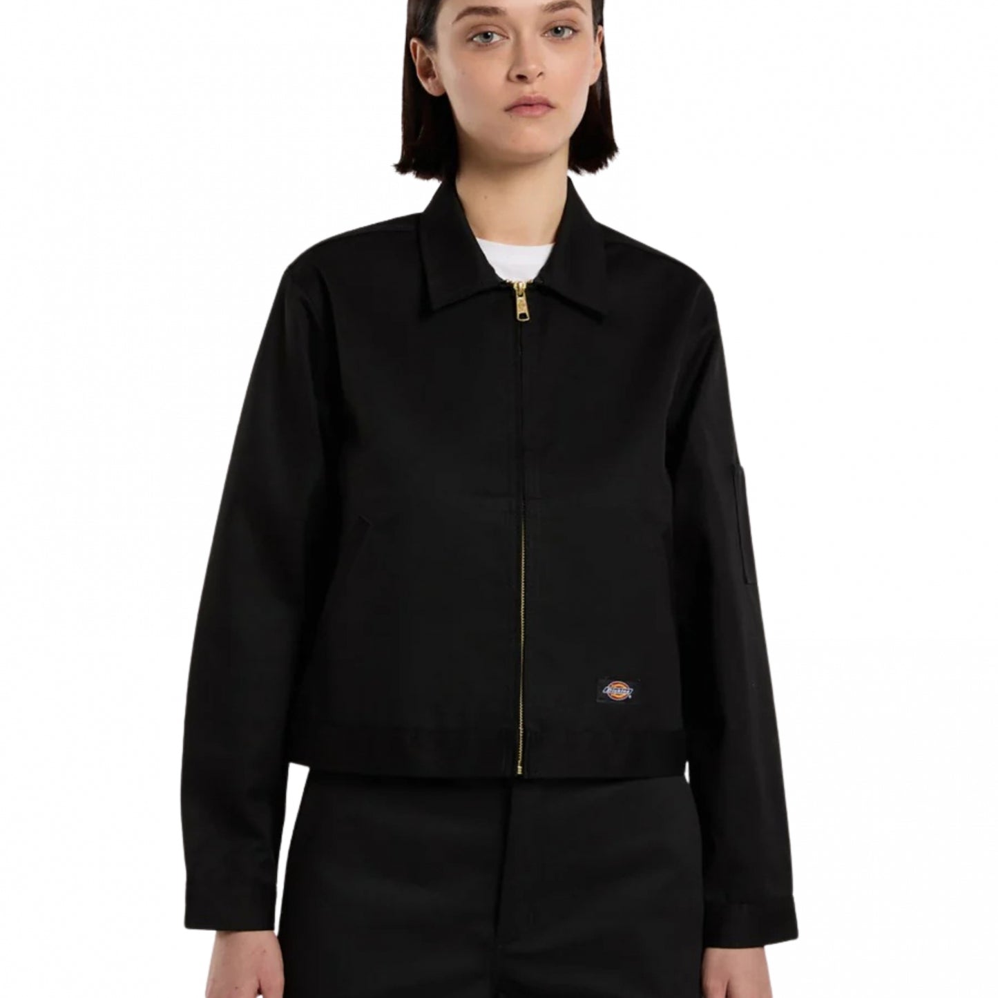 Giacca Donna Dickies Unlined Cropped Ike Jacket NERO