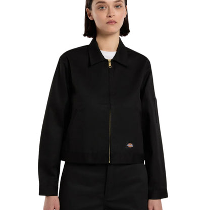 Giacca Donna Dickies Unlined Cropped Ike Jacket NERO