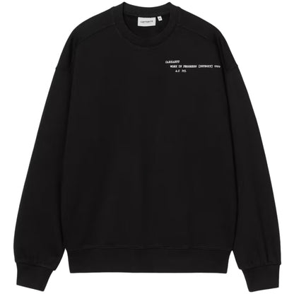 Felpa Carhartt WIP Punched Sweat NERO
