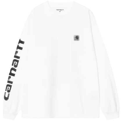 Maglietta Carhartt WIP LS Archive Script Tee BIANCO