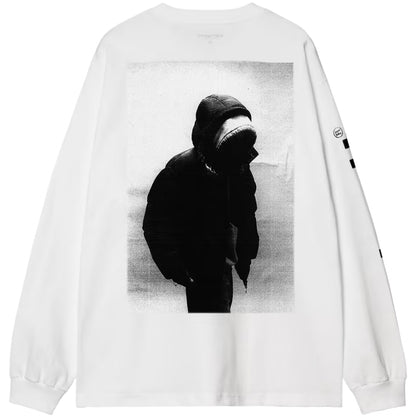 Maglietta Carhartt WIP LS Archive Script Tee BIANCO
