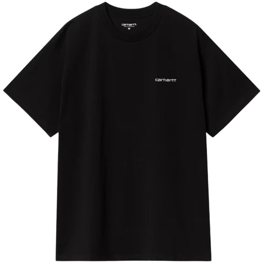 Maglietta Carhartt WIP SS Script Embroidery Tee NERO