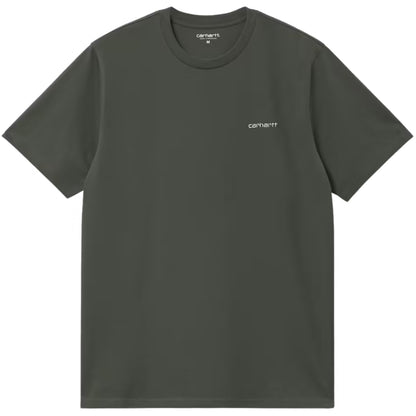 Maglietta Carhartt WIP SS Script Embroidery Tee VERDE