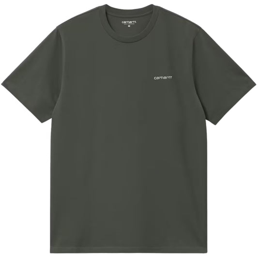 Maglietta Carhartt WIP SS Script Embroidery Tee VERDE