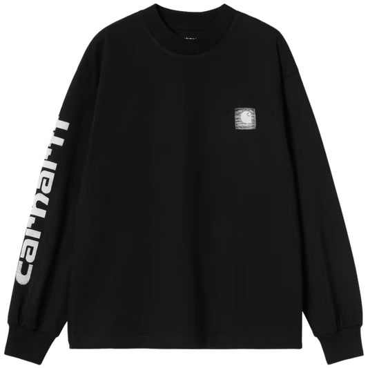 Maglietta Carhartt WIP W' L/S Archive Script Tee NERO