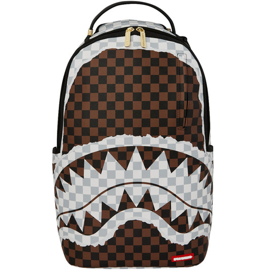 Zaino Sprayground Cream Brown Tear Check Backpack UNICO