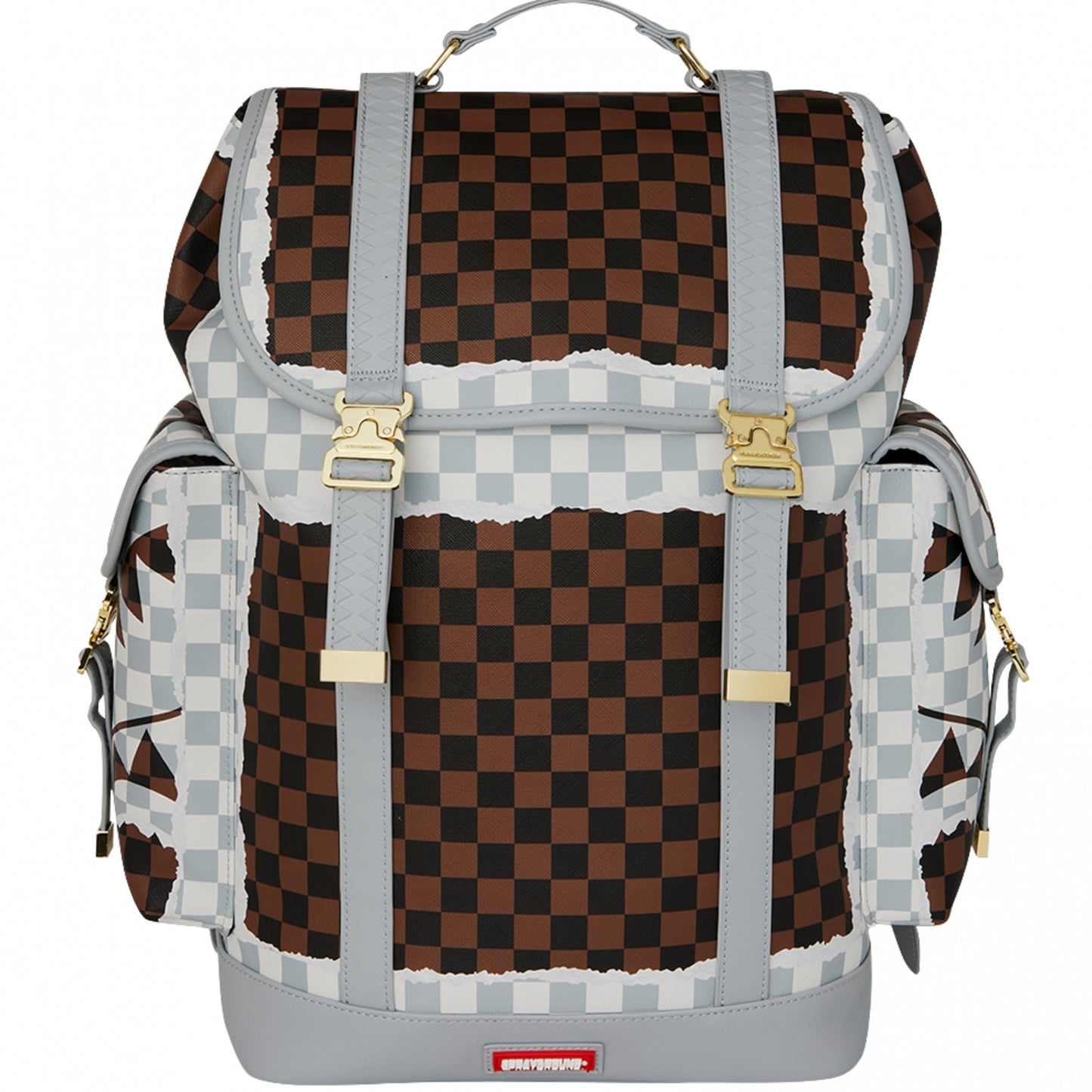 Zaino Sprayground Cream Brown Tear Check Monte Car UNICO