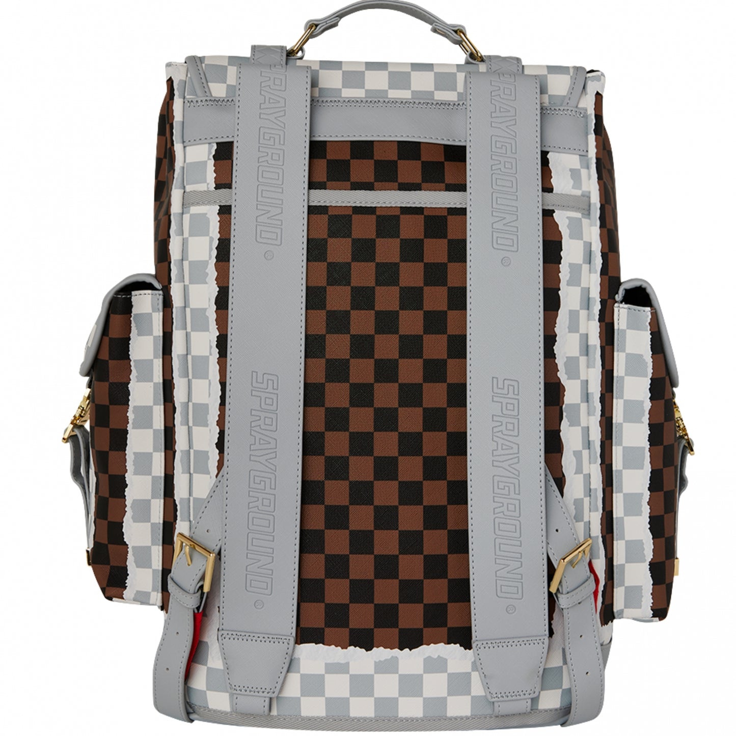 Zaino Sprayground Cream Brown Tear Check Monte Car UNICO