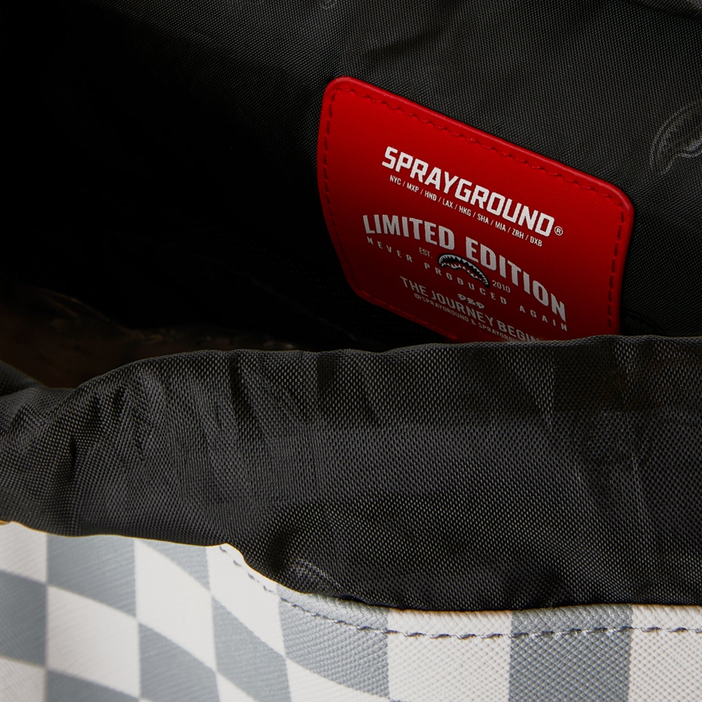 Zaino Sprayground Cream Brown Tear Check Monte Car UNICO