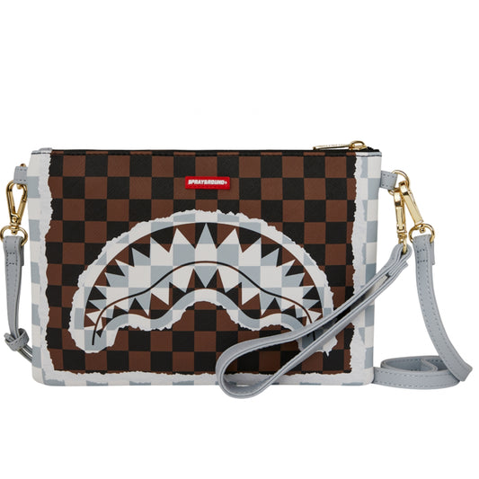 Marsupio Sprayground Cream Brown Tear Check Crosso UNICO