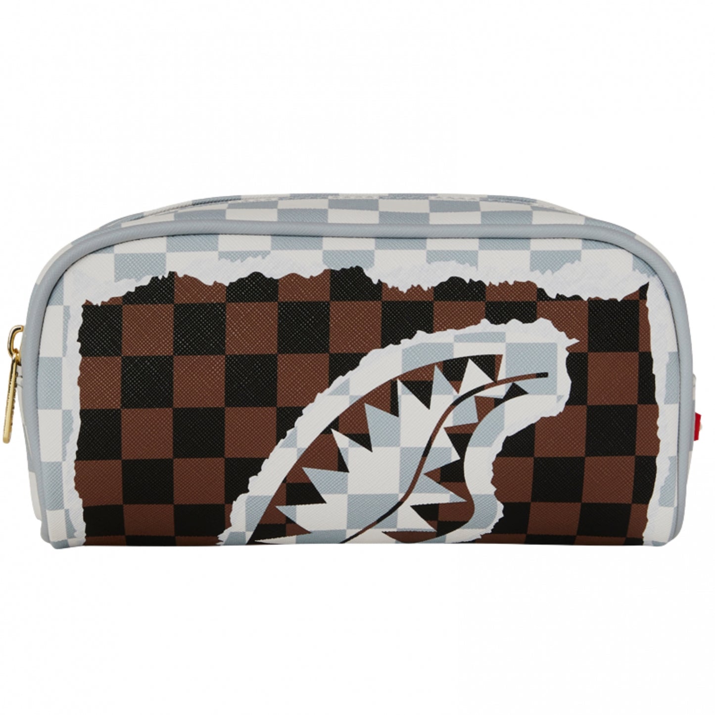 Astuccio Sprayground Cream Brown Tear Check Pouch UNICO