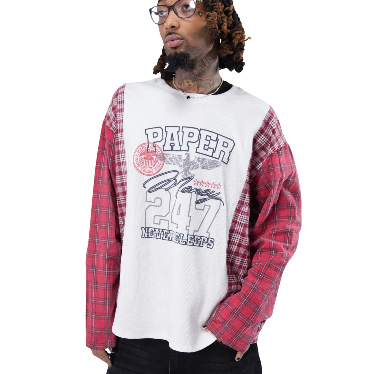 Maglietta Paper Money Thermal Panneld Flannel BIANCO