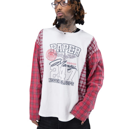 Maglietta Paper Money Thermal Panneld Flannel BIANCO