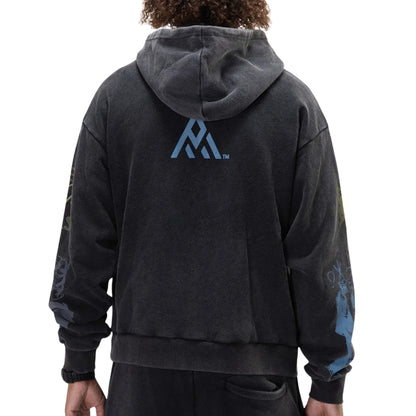 Felpa Paper Money International Zip Hoodie NERO
