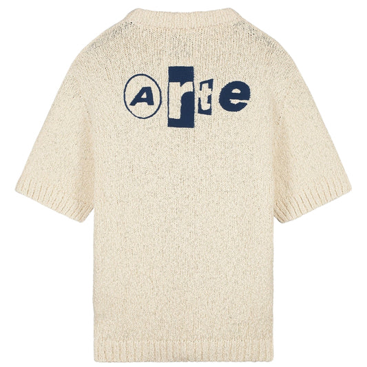 Maglietta Arte Back Graphic Knit Tee CREMA
