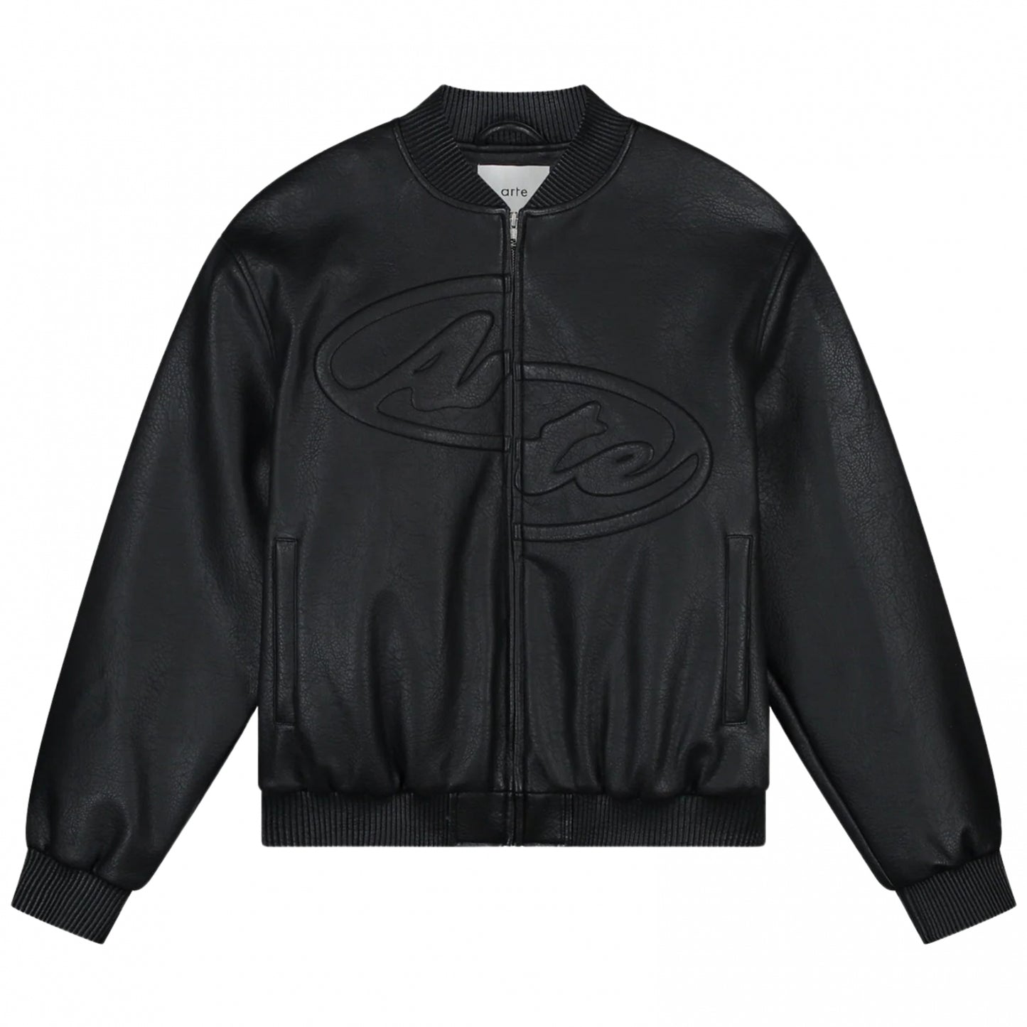 Giacca Arte Half Logo Leather Jacket
