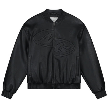 Giacca Arte Half Logo Leather Jacket