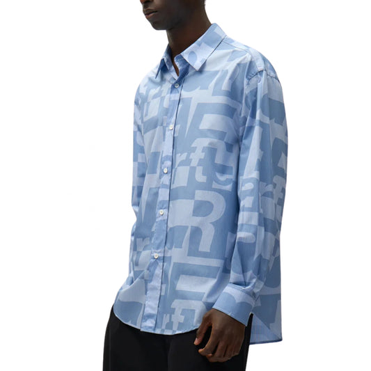 Camicia Arte Allover Shirt AZZURRO