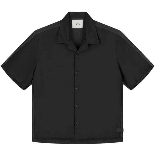 Camicia Arte Nylon Linnen Shirt NERO