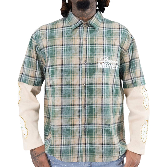Camicia Paper Money Layered Flannel VERDE