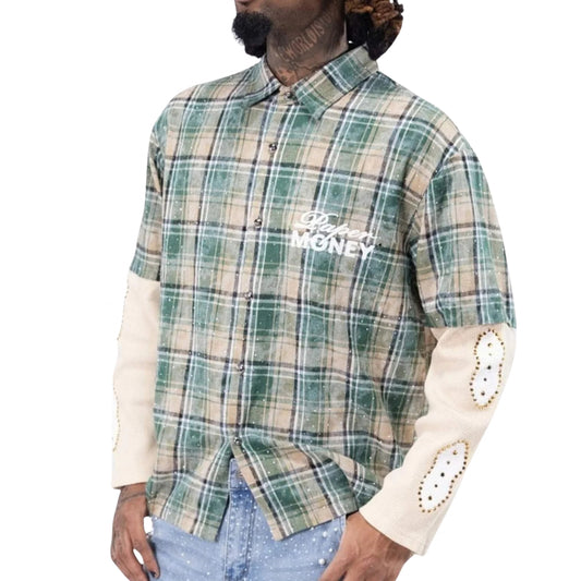 Camicia Paper Money Layered Flannel VERDE