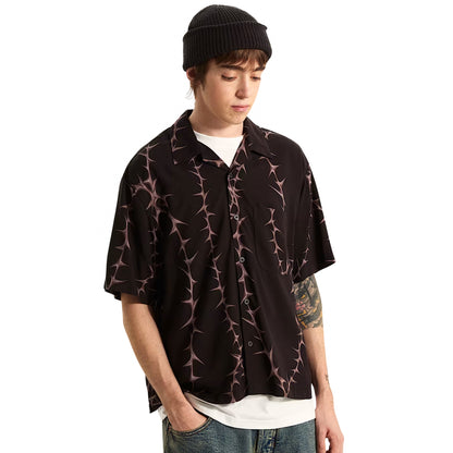Camicia Vans Van Doren Printed Camp Shirt NERO