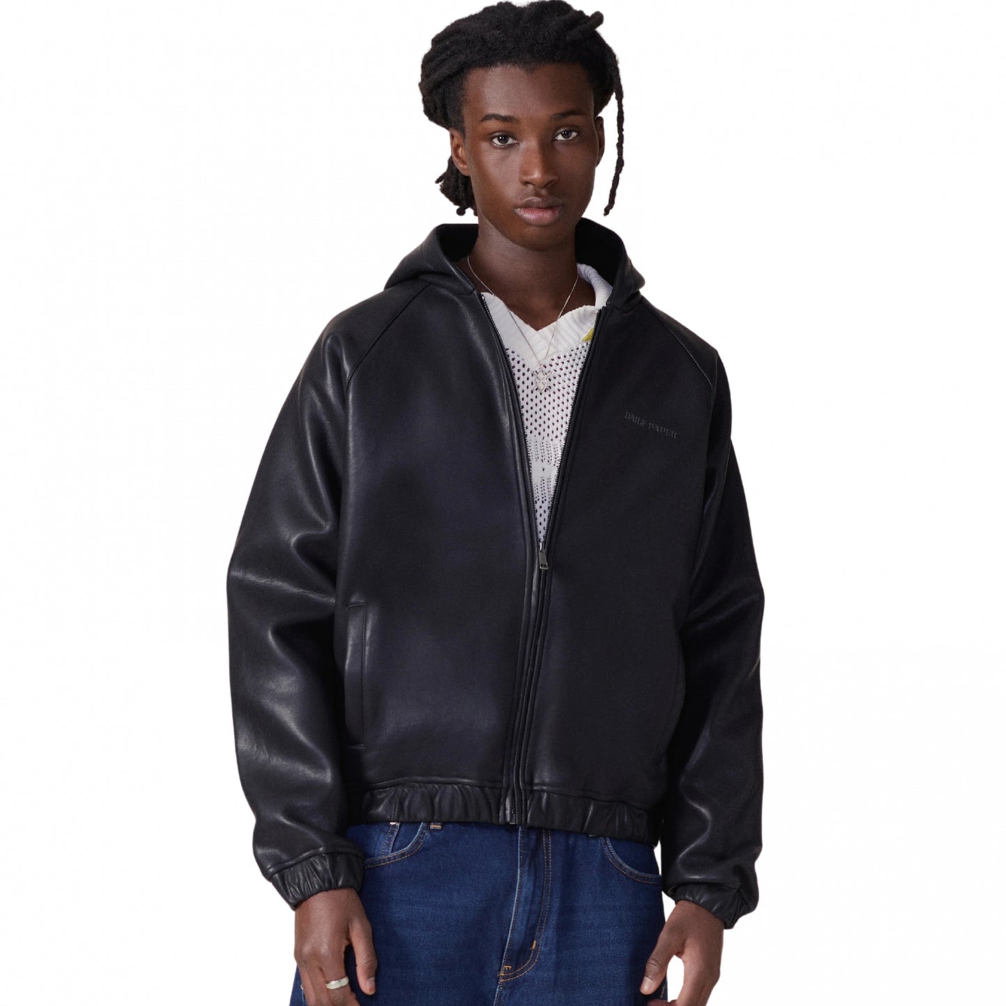 Giacca Daily Paper PU Scuba Jacket NERO