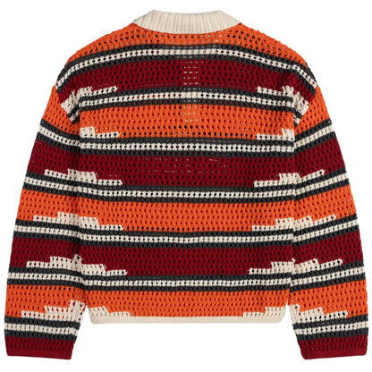 Polo Daily Paper Kente Stripe Knit Polo ROSSO