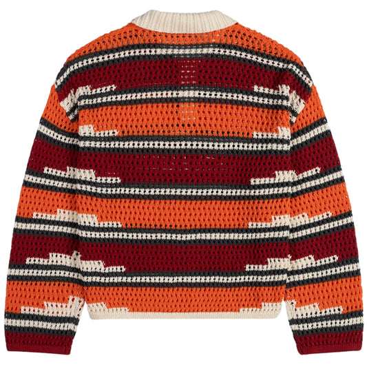 Polo Daily Paper Kente Stripe Knit Polo ROSSO