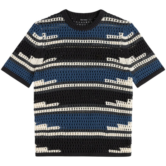 Camicia Daily Paper Kente Stripe Knit Shirt GRIGIO