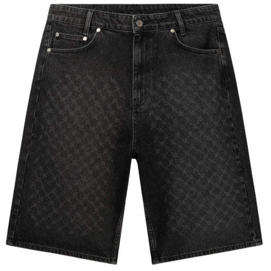 Pantaloncino Daily Paper Laser Monogram Denim Shor NERO