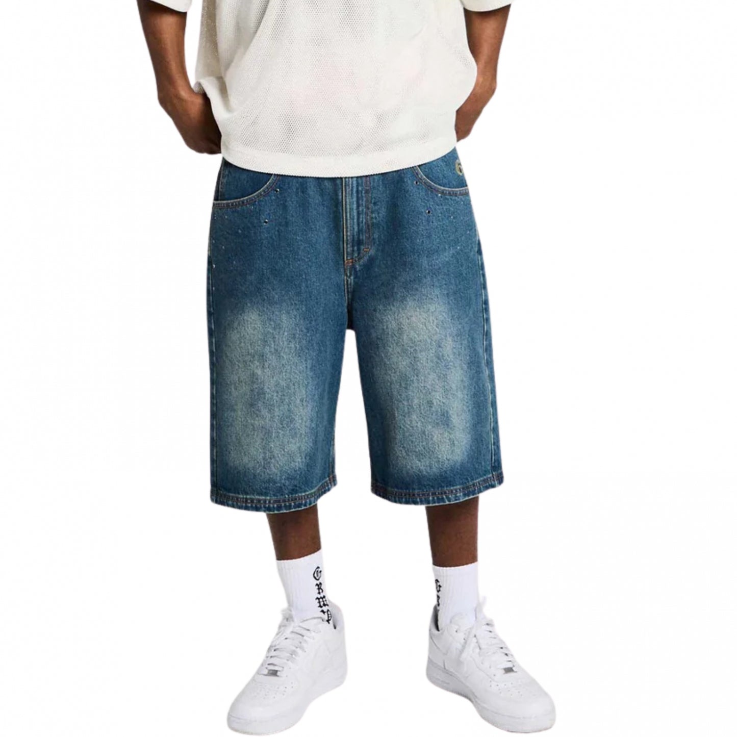 Pantaloncino Grimey Baggy Denim Shorts BLU