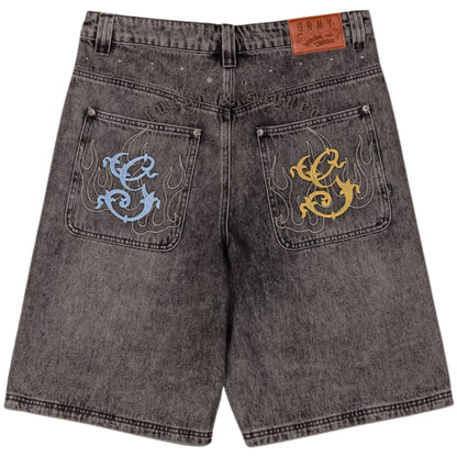 Pantaloncino Grimey Baggy Denim Shorts NERO