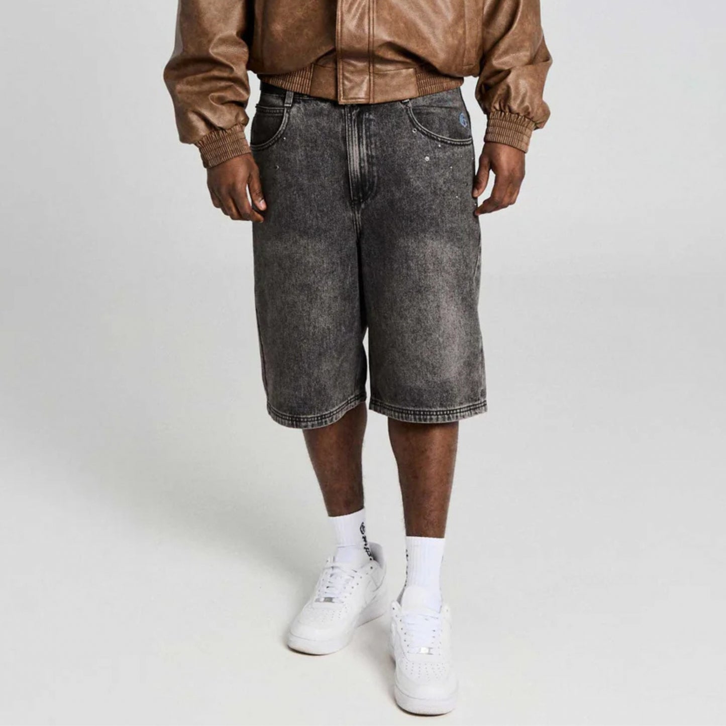 Pantaloncino Grimey Baggy Denim Shorts NERO