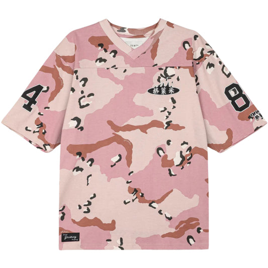 Maglietta Grimey V Neck Oversized Heavyweight Tee ROSA