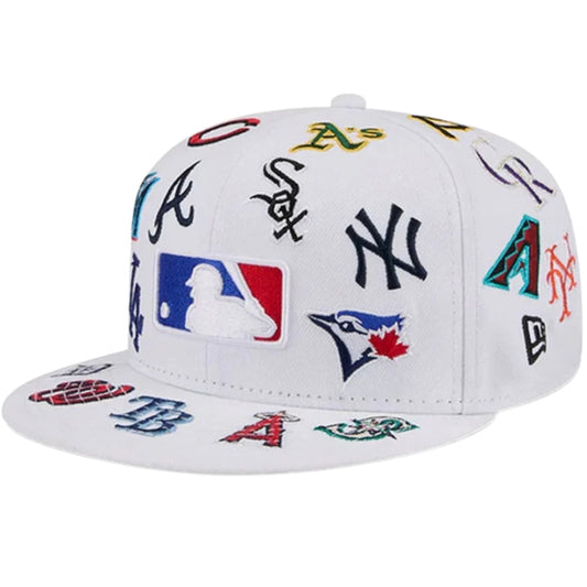 Cappello New Era 59Fifty All Over 28040 MLB BIANCO