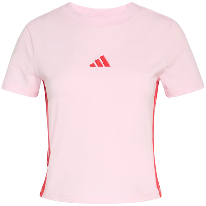 Maglietta Adidas 3 Stripe Baby Tee ROSA