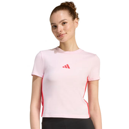 Maglietta Adidas 3 Stripe Baby Tee ROSA