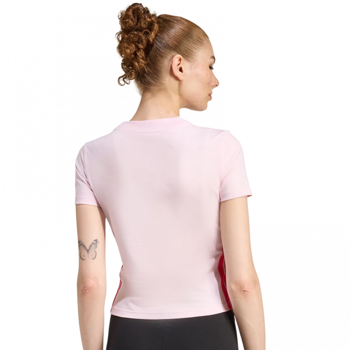 Maglietta Adidas 3 Stripe Baby Tee ROSA