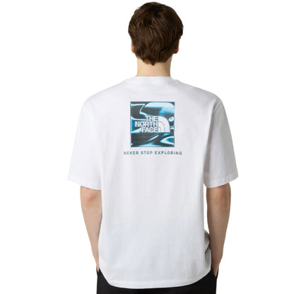 Maglietta TNF Liquid Box Never Stop Exploring SS T BIANCO